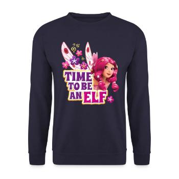 Mia and me Time To Be An Elf - Unisex Sweatshirt - navy - Front - Alina (178cm) & Michal (187cm)