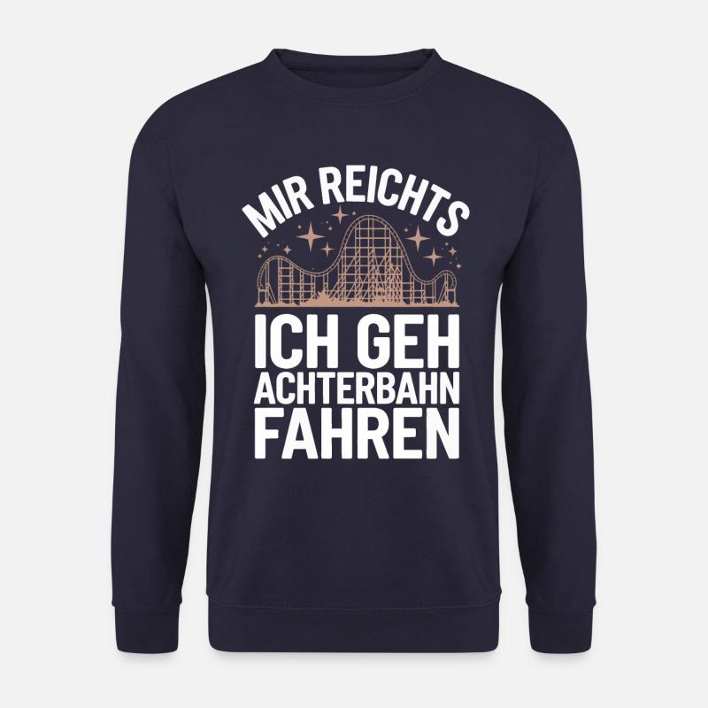 Achterbahn Freizeitpark Roller Coaster - Unisex Pullover - Navy