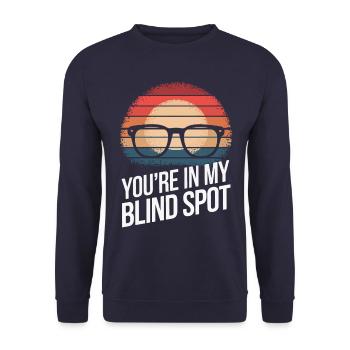 Blinde Blindheit Sehbehinderte Menschen - Unisex Pullover - Navy - Vorne - Alina (178cm) & Michal (187cm)