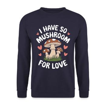 Mushroom Mushrooms Funghi Mushroom - Unisex Sweatshirt - navy - Front - Alina (178cm) & Michal (187cm)