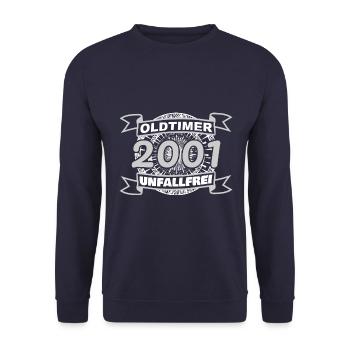 Witzig 2001 - Unisex Pullover - Navy - Vorne - Alina (178cm) & Michal (187cm)