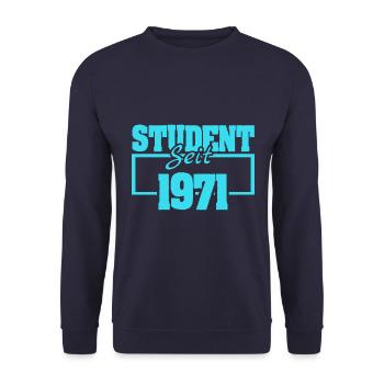 seit 1971 - Unisex Pullover - Navy - Vorne - Alina (178cm) & Michal (187cm)