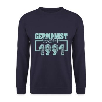 Jahr 1991 - Unisex Pullover - Navy - Vorne - Alina (178cm) & Michal (187cm)