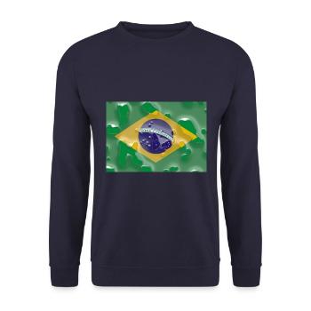 Brasilien - Unisex Pullover - Navy - Vorne - Alina (178cm) & Michal (187cm)