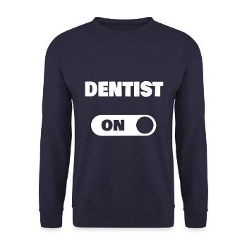 On dentist als Zahnarzt - Unisex Pullover - Navy - Vorne - Alina (178cm) & Michal (187cm)