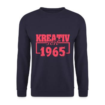 Jahr 1965 - Unisex Pullover - Navy - Vorne - Alina (178cm) & Michal (187cm)
