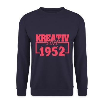 seit 1952 - Unisex Pullover - Navy - Vorne - Alina (178cm) & Michal (187cm)