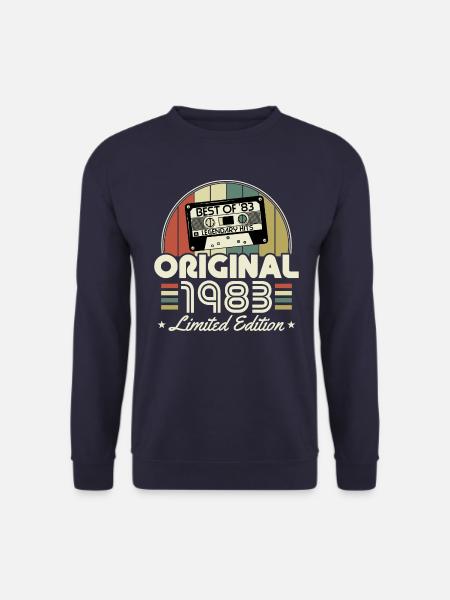 Original 1983 Jahrgang Vintage Retro Geburtstag - Unisex Pullover - Navy