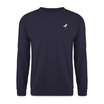 avocet - Unisex Sweatshirt - navy - Front - Alina (178cm) & Michal (187cm)