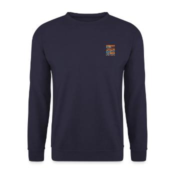 FoundLux New Design, DREAMS HAPPINESS PEACE 2024 - Unisex Pullover - Navy - Vorne - Alina (178cm) & Michal (187cm)