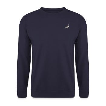 crane - Unisex Sweatshirt - navy - Front - Alina (178cm) & Michal (187cm)