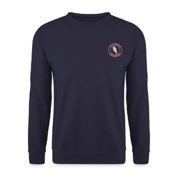 ALLES, WAS ICH BRAUCHE, IST EIS - Unisex Pullover - Navy - Vorne - Alina (178cm) & Michal (187cm)