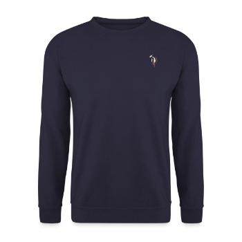 great spotted woodpecker - Unisex Sweatshirt - navy - Front - Alina (178cm) & Michal (187cm)