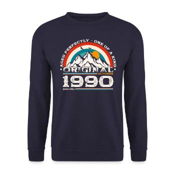 34th Birthday Legend October 1990 Volume 90 - Unisex Sweatshirt - navy - Front - Alina (178cm) & Michal (187cm)