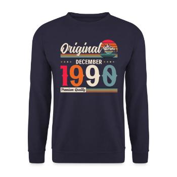 35th Birthday Legend December 1990 Volume 90 - Unisex Sweatshirt - navy - Front - Alina (178cm) & Michal (187cm)
