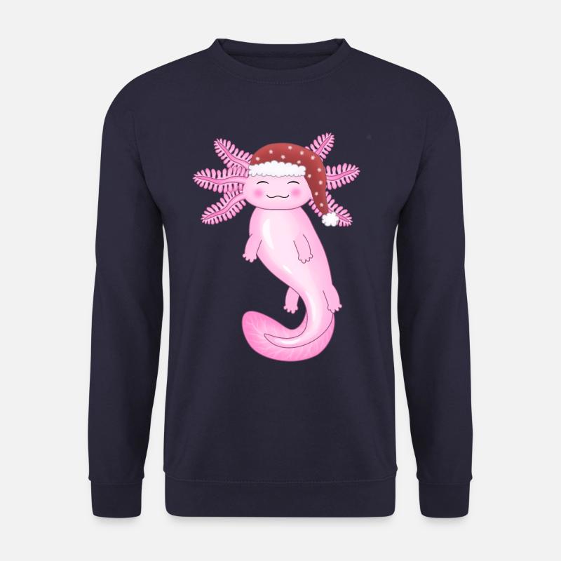 Mignon axolotl de Noël - Sweat-shirt Unisexe - marine