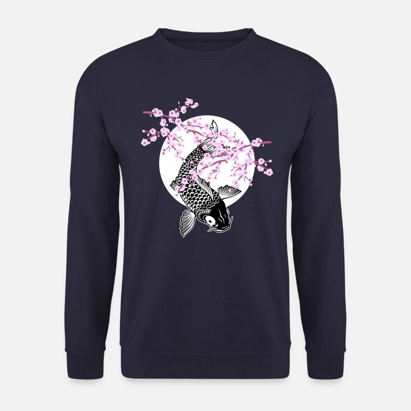 Cherry Blossoms SAKURA NISHIKIGOI Koi 2 - Unisex Pullover - Navy