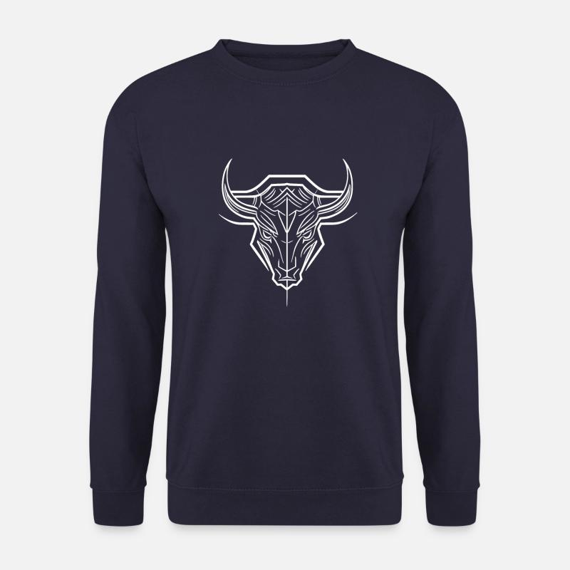 White bull skull - Unisex Sweatshirt - navy