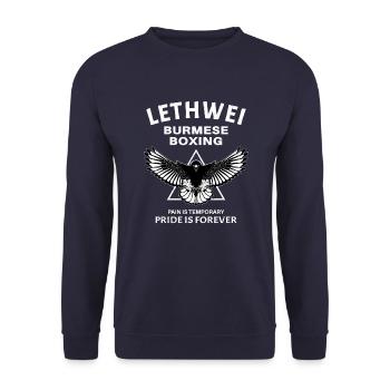 Lethwei Adler - Sweat-shirt Unisexe - marine - Devant - Alina (178cm) & Michal (187cm)