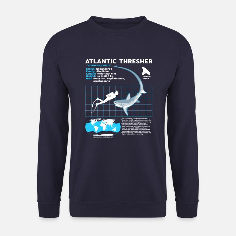 Drescherhai Datenblatt - Unisex Pullover - Navy