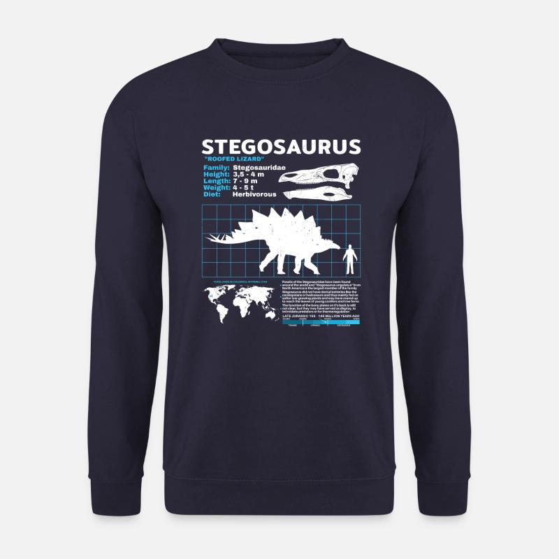 Stegosaurus Datenblatt - Unisex Pullover - Navy