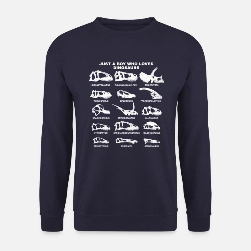 Just a boy who loves dinosaurs - Unisex Pullover - Navy