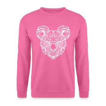 Biomechanischer Koala - Weißes Design - Unisex Pullover - Pink - Vorne