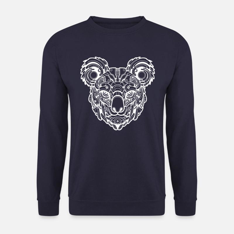 Biomechanical Koala - White Design - Unisex Sweatshirt - navy