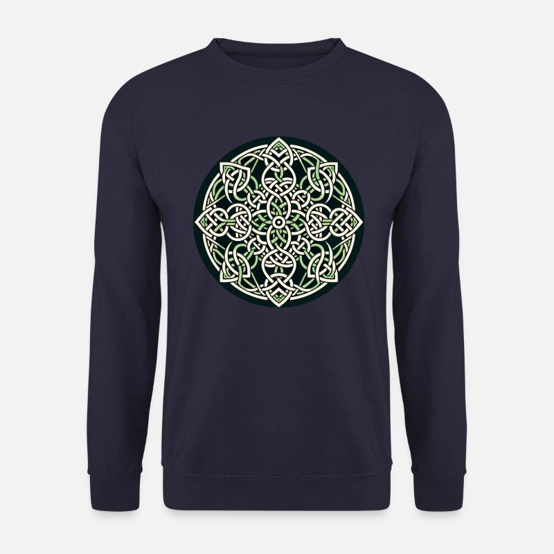 Ewiges keltisches Knotenwerk Mandala Kunst 2 - Unisex Pullover - Navy