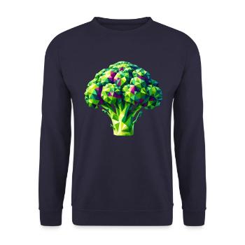 Abstract Geometric Broccoli - Vibrant Color Design - Unisex Sweatshirt - navy - Front - Alina (178cm) & Michal (187cm)