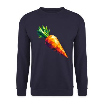 Carotte géométrique abstraite - Color Burst Design - Sweat-shirt Unisexe - marine - Devant - Alina (178cm) & Michal (187cm)