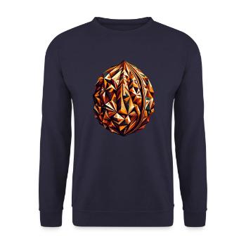 Écrou géométrique abstrait - Design de couleur - Sweat-shirt Unisexe - marine - Devant - Alina (178cm) & Michal (187cm)