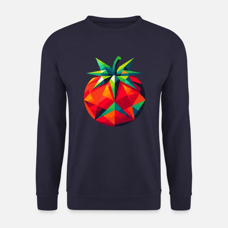 Abstract Geometric Tomato - Color Design - Unisex Sweatshirt - navy