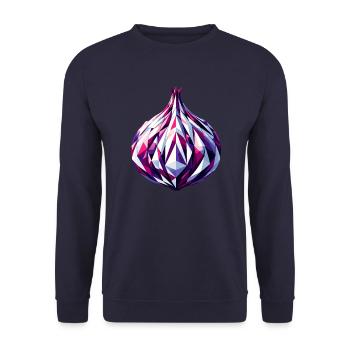 Oignon géométrique : mosaïque polygonale abstraite - Sweat-shirt Unisexe - marine - Devant - Alina (178cm) & Michal (187cm)