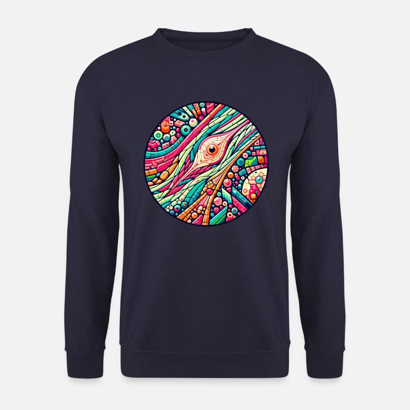 Vivid Histology Canvas: Abstrakte Gewebekunst - Unisex Pullover - Navy
