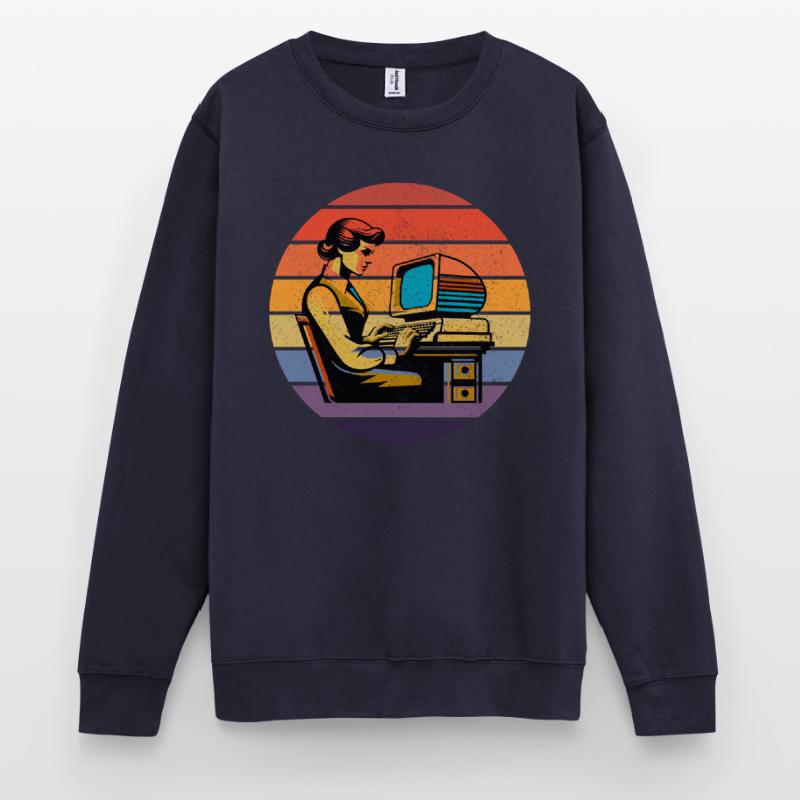 Retro Programmer: Vintage Computing Aesthetic Unisex Sweatshirt