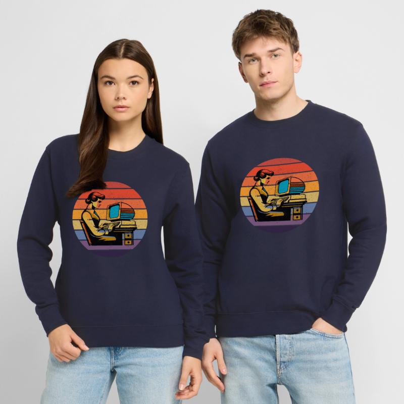 Retro Programmer: Vintage Computing Aesthetic Unisex Sweatshirt