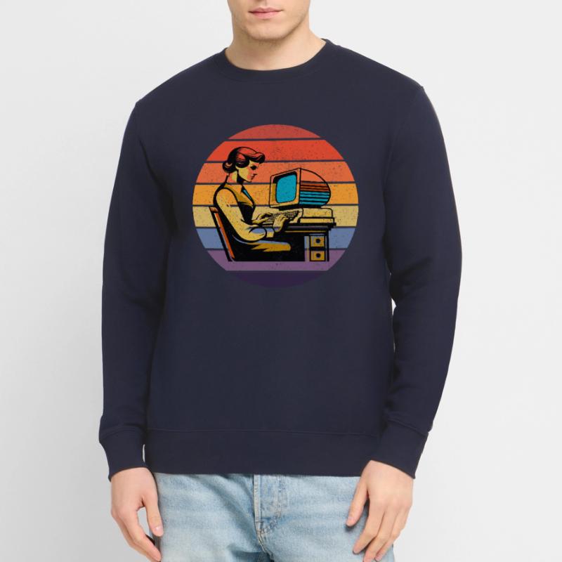 Retro Programmer: Vintage Computing Aesthetic Unisex Sweatshirt