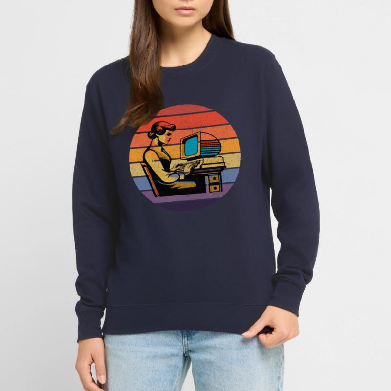 Retro Programmer: Vintage Computing Aesthetic Unisex Sweatshirt