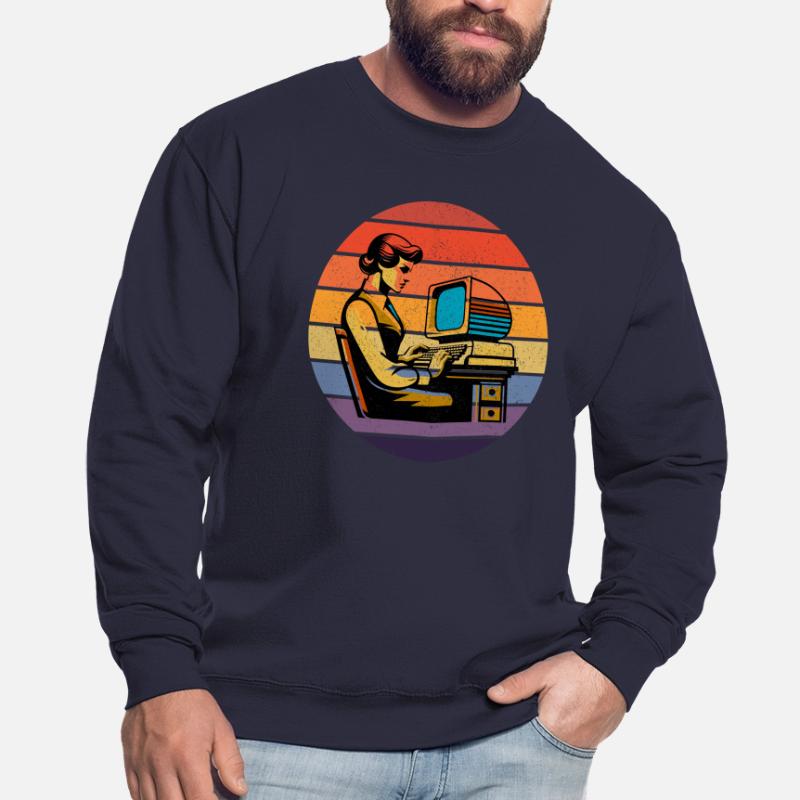 Retro Programmer: Vintage Computing Aesthetic Unisex Sweatshirt