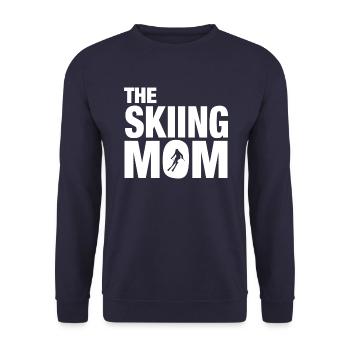 The Skiing Mom - Unisex Pullover - Navy - Vorne - Alina (178cm) & Michal (187cm)