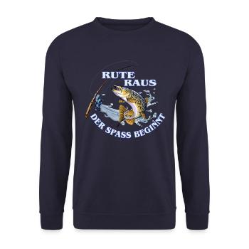 Angler - Unisex Pullover - Navy - Vorne - Alina (178cm) & Michal (187cm)