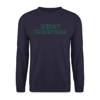 MERRY CHRISTMAS - Sweat-shirt Unisexe - marine - Devant - Alina (178cm) & Michal (187cm)