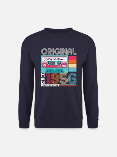 September Jahrgang 1956 66. Geburtstag Geschenk - Unisex Pullover - Navy