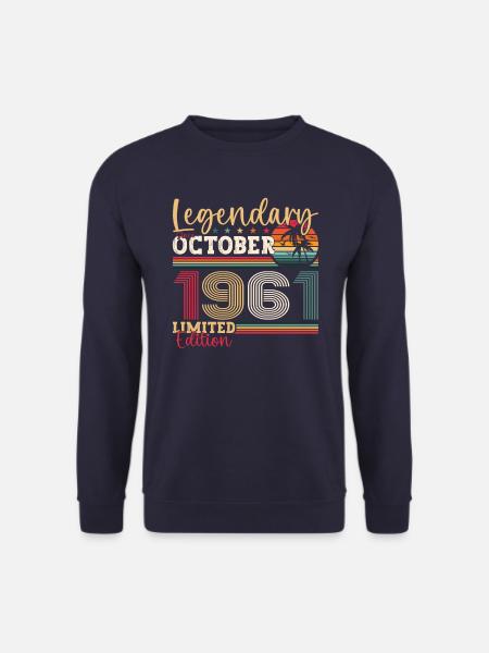 Legendär seit Oktober 1961 61. Geburtstag Geschenk - Unisex Pullover - Navy