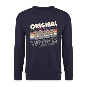 Original Oktober 1991 31. Geburtstag Geschenk Cool - Unisex Pullover - Navy - Vorne - Alina (178cm) & Michal (187cm)