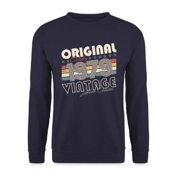 Original Octobre 1979 43ème Anniversaire Cadeau Cool - Sweat-shirt Unisexe - marine - Devant - Alina (178cm) & Michal (187cm)