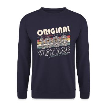 Original Octobre 1986 36th Birthday Gift Cool - Sweat-shirt Unisexe - marine - Devant - Alina (178cm) & Michal (187cm)