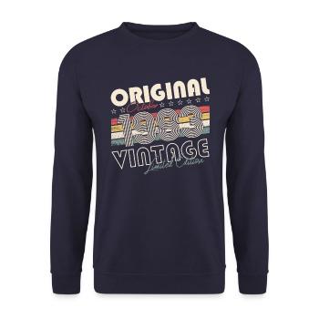 Original Octobre 1983 39th Birthday Gift Cool - Sweat-shirt Unisexe - marine - Devant - Alina (178cm) & Michal (187cm)
