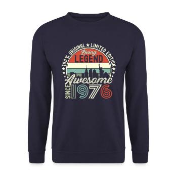 Né en 1976 46ème anniversaire Cadeau New York - Sweat-shirt Unisexe - marine - Devant - Alina (178cm) & Michal (187cm)